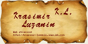 Krasimir Lužanin vizit kartica